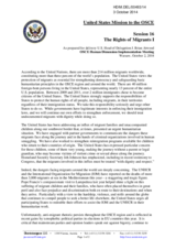 Statement by the United States