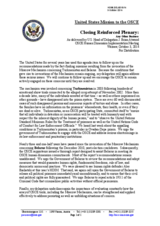 Statement by the United States Delegation, Any Other Business