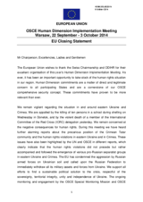 EU Closing Statement