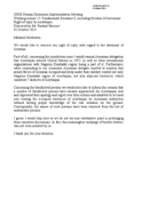 Right of Reply by Azerbaijan