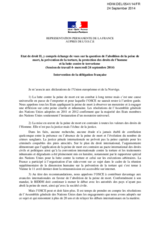 France&lsquo;s statement on death penalty (working session 4)