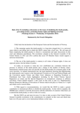Statement by the French Delegation