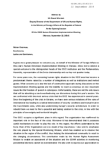 Address by Mr Pawel Wierdak Deputy Director of the Department of UN and Human Rights, In the Ministry of Foreign Affairs of the Republic of Poland At the Opening Session