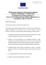 European Union Statement for Working Session 5
