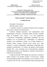 Statement of the Russian Delegation