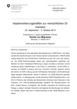 Statement of the Swiss Delegation