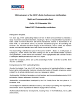 Swiss OSCE Chairmanship Conclusions: 10th Anniversary of the OSCE’s Berlin Conference on Anti-Semitism