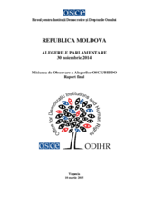 Moldova, Parliamentary Elections, 30 November 2014: Final Report