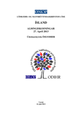Iceland, Parliamentary Elections, 27 April 2013: Final Report (is)