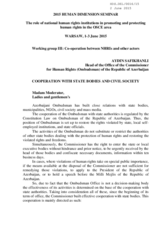 Cooperation with state bodies and civil society