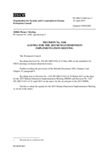 Agenda for the 2015 Human Dimension Implementation Meeting