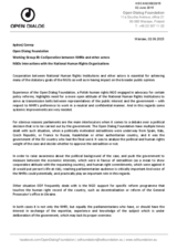 Intervention presented by the Open Dialog Foundation