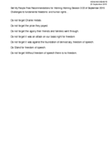 Written recommendations