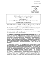 Action by the Conference of INGOs of the Council of Europe for the promotion of civil participation and active citizenship