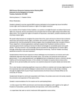 Statement by the Delegation of Canada