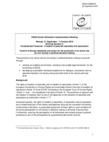 Council of Europe standards and action for the promotion of an active role by civil society in political decision-making