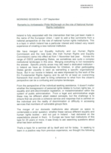 Remarks by Ambassador Philip McDonagh on the role of National Human Rights Institutions