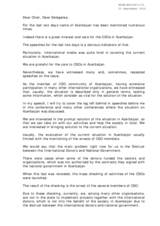 On the distrust between IntDonors and National Government in Azerbaijan