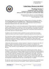 Statement on Fundamental Freedoms