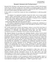 Statement by Romania