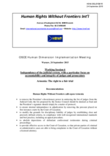Armenia: The right to a fair trial
