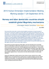 Norway and other democratic countries should establish global Magnitsky mechanisms