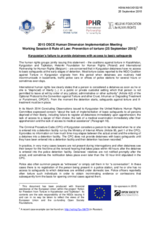 Kyrgyzstan&rsquo;s failure to provide detainees with access to basic safeguards