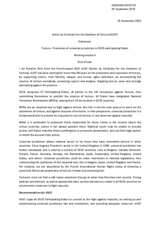 Torture : Promotion of universal jurisdiction in OSCE participating States