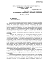 Statement by Mr. Aydin Safikhanli