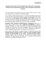 Intervention by Ambassador Cristian Istrate