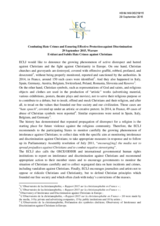 Statement on Evident and Subtle Hate Crimes against Christians