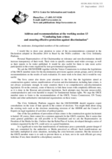 Statement for Session 13