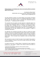 Statement of ADF International