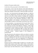 Statement on "facts of persecution of thought in Latvia"