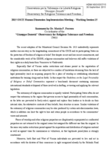 Statement on freedom of religion