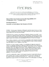 Declaration by Daniele Muller-Tull, President of FECRIS