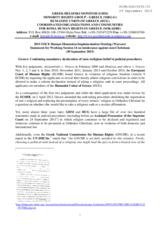 Statement on religious intolerance