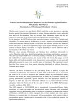 Discrimination of Christians and Christianity in Society