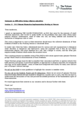 Statement on difficulties facing religious minorities