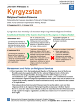 Kyrgyzstan has recently taken some steps to protect religious freedom