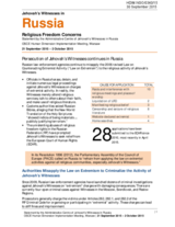 Persecution of Jehovah&rsquo;s Witnesses continues in Russia