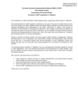 Statement supporting LGBT people in Tajikistan.