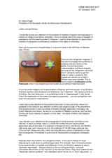 Statement on freedom of speech in Europe. Problems and borders.