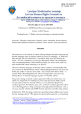 Minority rights in Latvia: 2014-2015