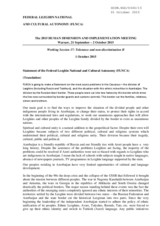 Statement  and recommendations