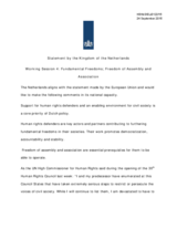 Statement on fundamental freedoms