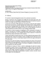 Statement on Freedom of Movement