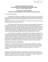 Combating Hate Crimes and Ensuring Effective Protection against Discrimination in Kyrgyzstan, Kazakhstan and Tajikistan