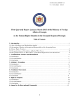 First Quarterly Report - Human Rights Situation in the Occupied Regions of Georgia