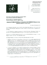 Statement on freedom of belief in Italy